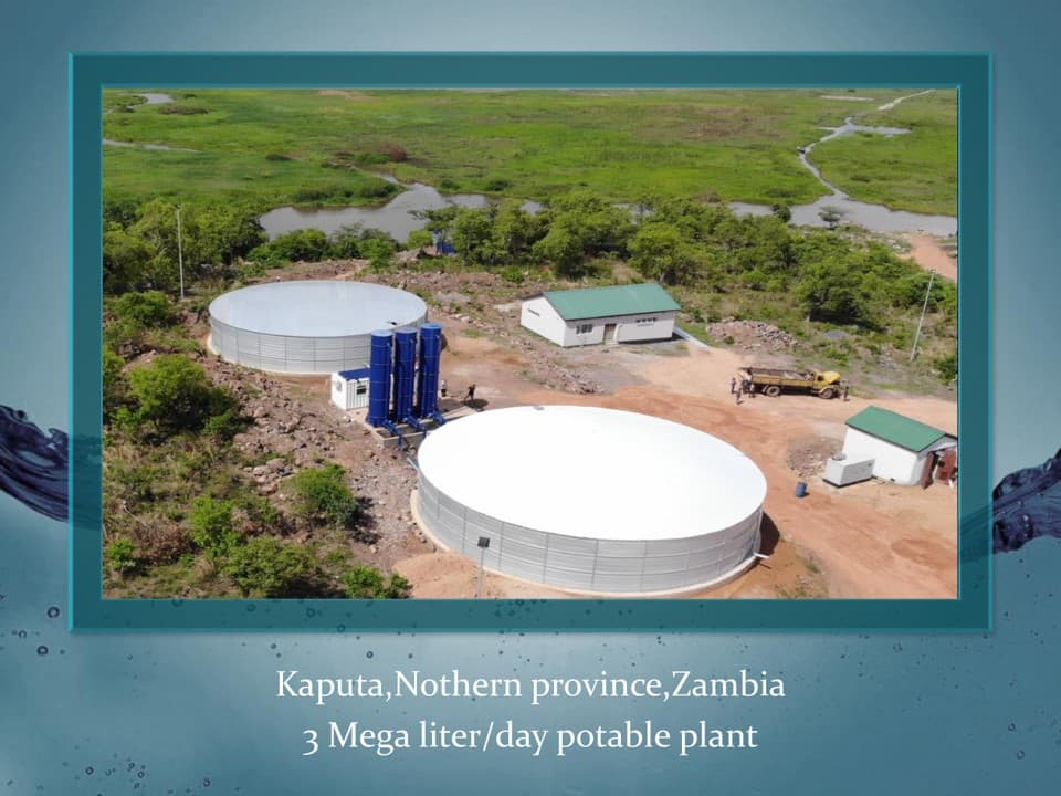 CCWT water treatment plant in Kaputa, Zambia